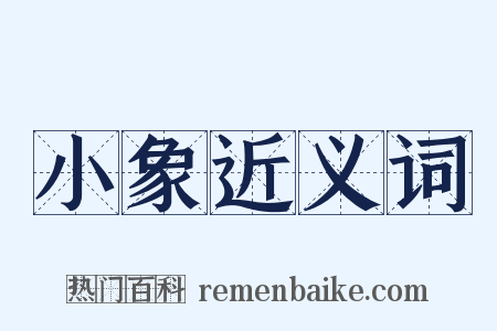 小象近义词是什么意思的图片